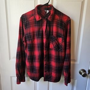 H&M Plaid Button Up Sz S